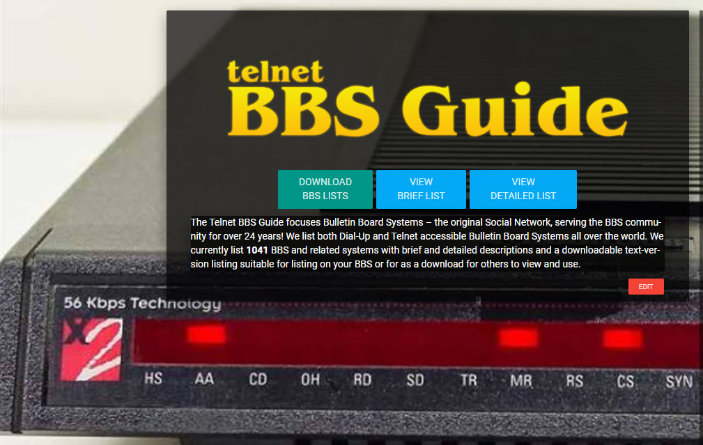28th Anniversary of Telnet BBS Guide
